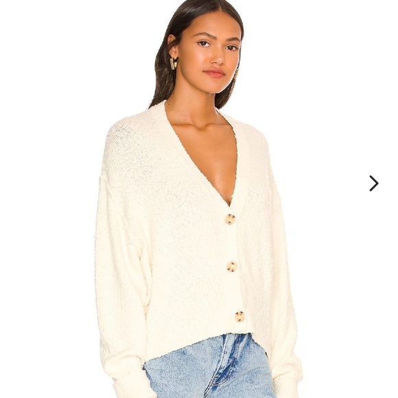 Free People NWT Found My Friend Cardi - Cream - Size Medium - Picture 3 of 13